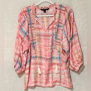 Zac & Rachel Top Multicolor Pink Women’s M Boho Style